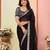 black zari embroidered organza saree with blouse