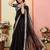black zari embroidered organza saree with blouse