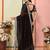 black zari embroidered organza saree with blouse