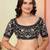 black zari embroidered organza saree with blouse