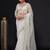 white sequin work net saree with blouse