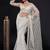 white sequin work net saree with blouse