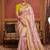 lavender zari weaving dola silk blend saree with blouse