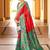 red foil printed silk blend saree with blouse