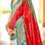 red foil printed silk blend saree with blouse