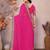 rani pink sequins georgette saree with blouse