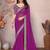 purple zari embroidered georgette saree with blouse