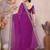 purple zari embroidered georgette saree with blouse