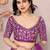 purple zari embroidered georgette saree with blouse