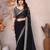 black leheriya print saree with blouse