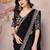 black leheriya print saree with blouse