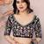 black leheriya print saree with blouse