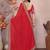 red georgette zari embroidered saree with blouse