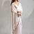 White heavy zarkan handwork satin georgette saree with blouse piece