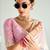 multi-color organza border work saree with blouse