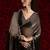 Brown zarkan handwork tissue silk festival wear saree with blouse