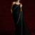 Black zarkan handwork tissue silk festival wear saree with blouse