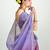 lilac organza border work saree with blouse