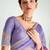 lilac organza border work saree with blouse