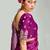 dark pink border work organza saree with blouse