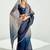 navy blue organza border work saree with blouse