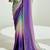 purple border work organza saree with blouse