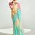 multi-color organza border work saree with blouse
