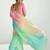 multi-color organza border work saree with blouse