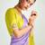 lavender organza border work saree with blouse