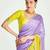 lavender organza border work saree with blouse