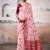 peach cotton floral weaving saree with blouse