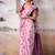 pink cotton weaving saree with blouse