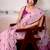 pink cotton weaving saree with blouse