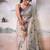 off white weaving cotton saree with blouse