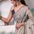 off white weaving cotton saree with blouse