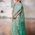 green cotton weaving saree with blouse