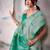 green cotton weaving saree with blouse