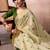 cream weaving cotton saree with blouse