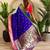 purple floral weaving paithani silk blend saree with blouse