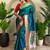 green pichwai weaving silk blend saree with blouse