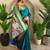green pichwai weaving silk blend saree with blouse