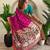 hot pink paithani silk blend saree with blouse