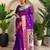 dark purple silk blend paithani weaving saree with blouse
