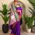 dark purple silk blend paithani weaving saree with blouse