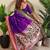 dark purple silk blend paithani weaving saree with blouse