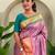 light pink pichwai weaving saree with blouse