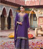Royal blue free size full stitched upto 42 palazzo wedding suits