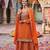 Orange free size full stitched upto 42 palazzo wedding suits