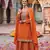 Orange free size full stitched upto 42 palazzo wedding suits