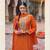 Orange free size full stitched upto 42 palazzo wedding suits